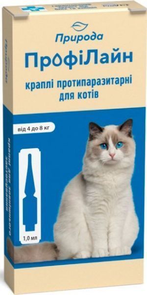 Капли Природа Профилайн для кошек от 4 до 8 кг