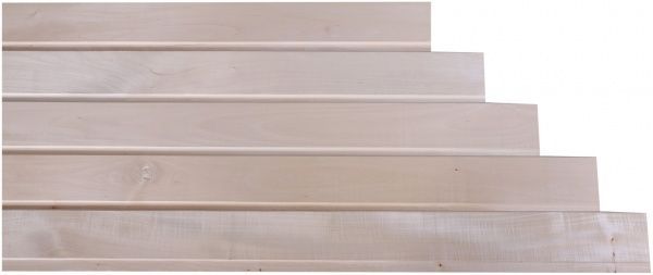 Вагонка деревянная в/с липовая цельная 15x85x2200 мм (уп. 5 шт.)