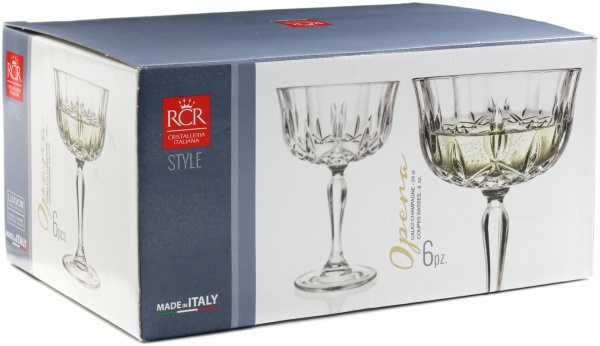 Набор бокалов для шампанского Opera 240 мл 6 шт. RCR
