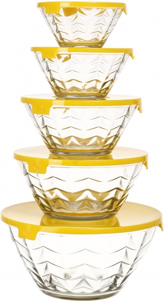 Набор салатников с крышкой 5 шт.в ассортименте Red Cherry