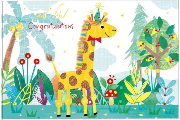 Открытка поздравительная POP-UP с 3D-рисунком внутри и с конвертом 