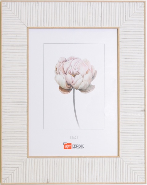 Рамка для фото Арт-Сервіс ЭА-01835 1 фото 15x21 см белый с золотистым 