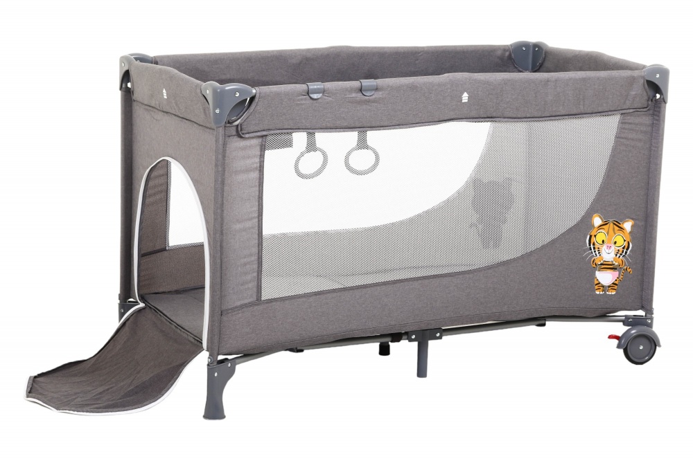 Манеж-ліжко Bambinelli 120х60х76 см темно-сірий H21-A6F4E8