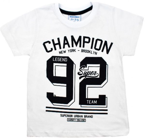 Дитяча футболка Macca Boy р.110 білий 9000 