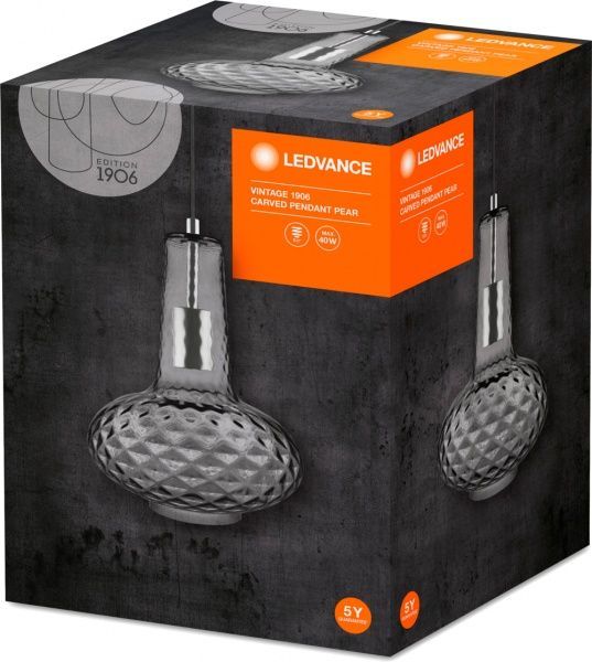 Люстра Ledvance CARVED PENDANT PEAR 1x60 Вт E27 чорний 