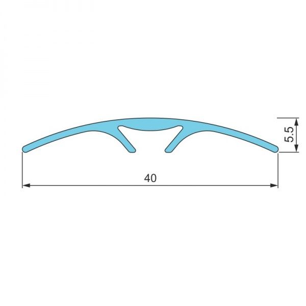 Порожек алюминиевый 40 мм Braz Line гладкий скрытый крепеж 900 мм дуб престиж 