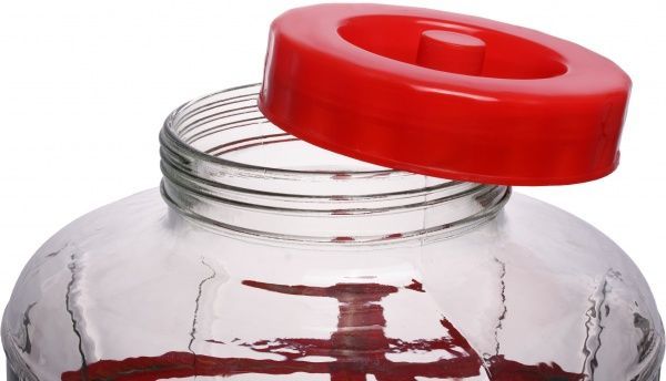 Бутель скляний із кришкою 25 л GL-70/25
