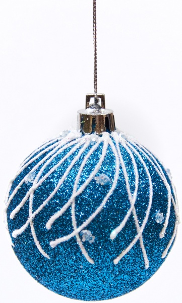 Шар новогодний Искра бирюзовый