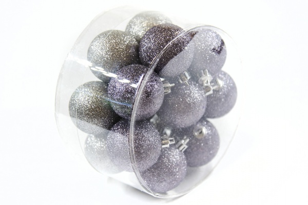 Набор елочных шаров серебро d165 мм 9 см 16 шт./уп. 