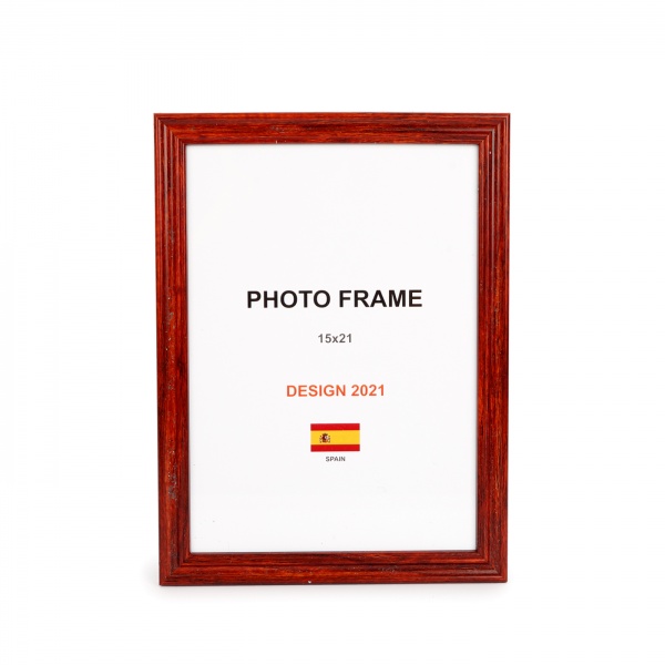 Рамка для фото 1 фото 15x21 см красное дерево 