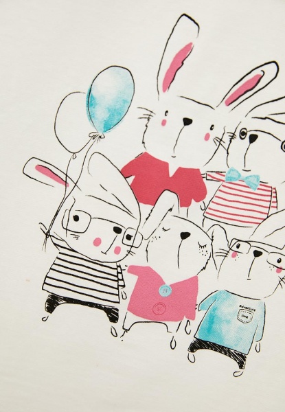 Футболка для дівчаток Роза р.92 молочний 201235 