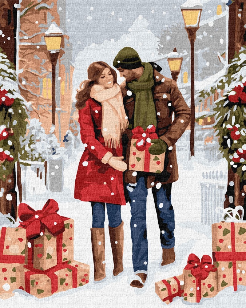 Картина по номерам Обмен подарками 40х50 см Идейка