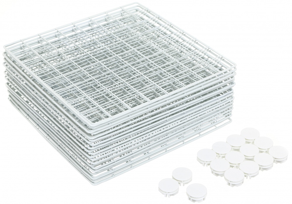 Стелаж дротяний куб metal сubes storage 9 полиць 1105х1105х370 мм білий