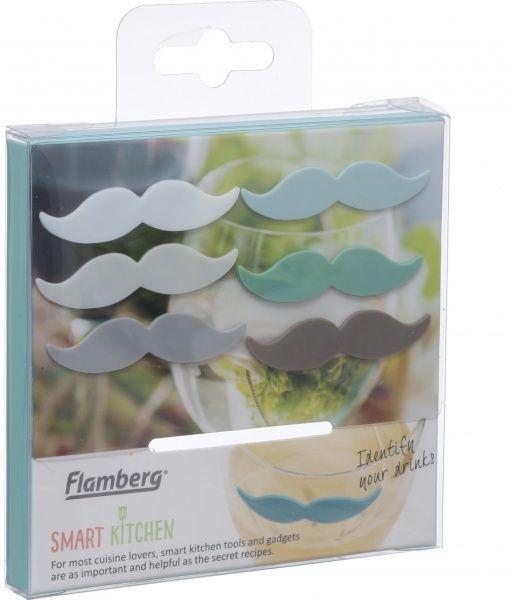 Набір маркерів для бокалів Вуса 6 шт. Flamberg Smart Kitchen