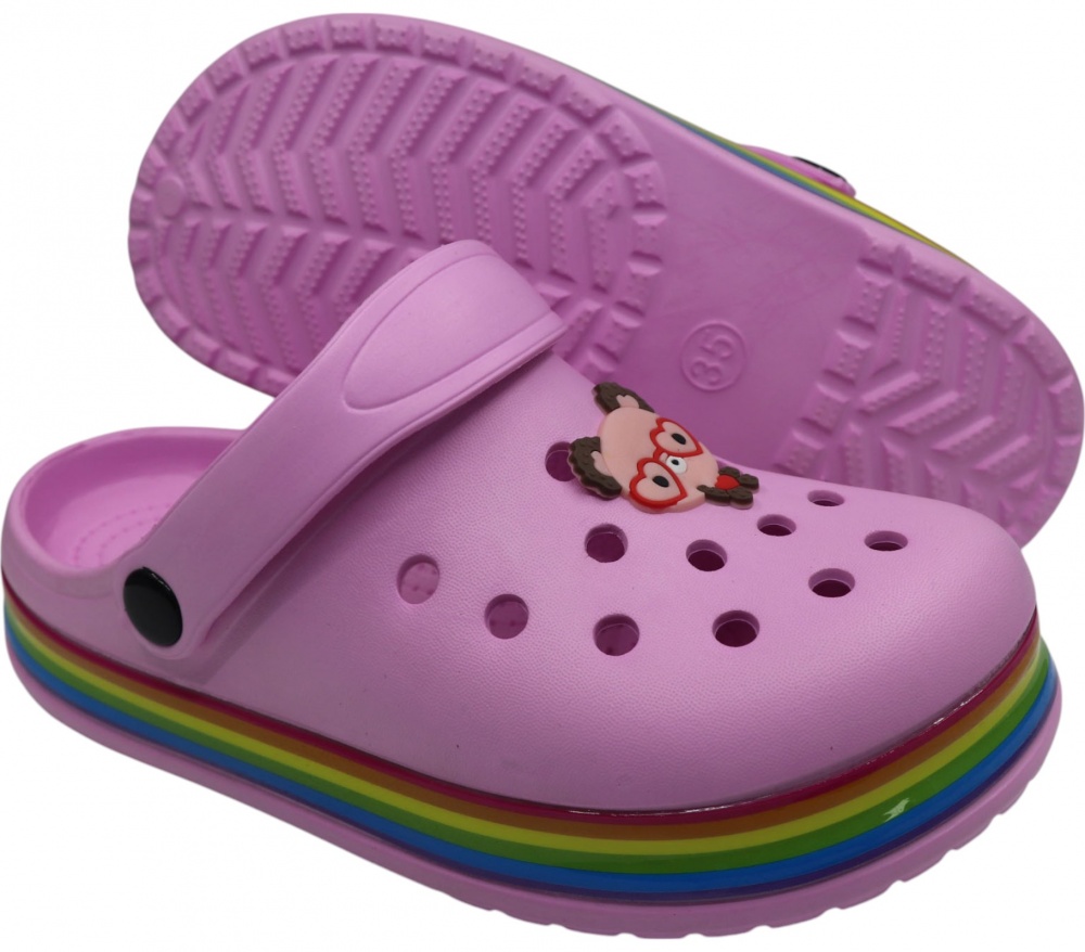 Сабо для девочек HW р.35 розовый (B012)