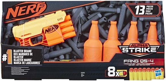 Ігровий набір Hasbro із мішенями та бластером Nerf Alpha Strike Fang QS-4 E8308