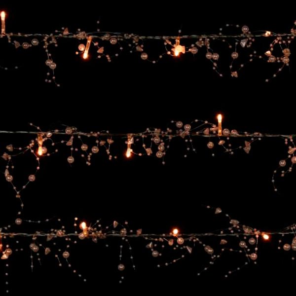 Гирлянда линейная с бусинками 30 ламп 3 м белая