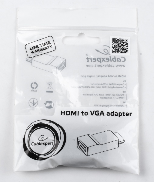 Адаптер Cablexpert черный (A-HDMI-VGA-001) преобразователь HDMI в VGA 