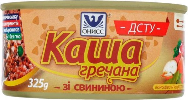 Консерва Онісс Каша гречана зі свининою 330 г