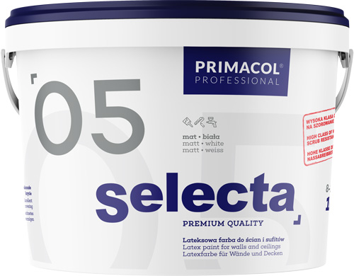 Краска интерьерная акриловая Primacol Professional SELECTA 05 мат белый 5л 