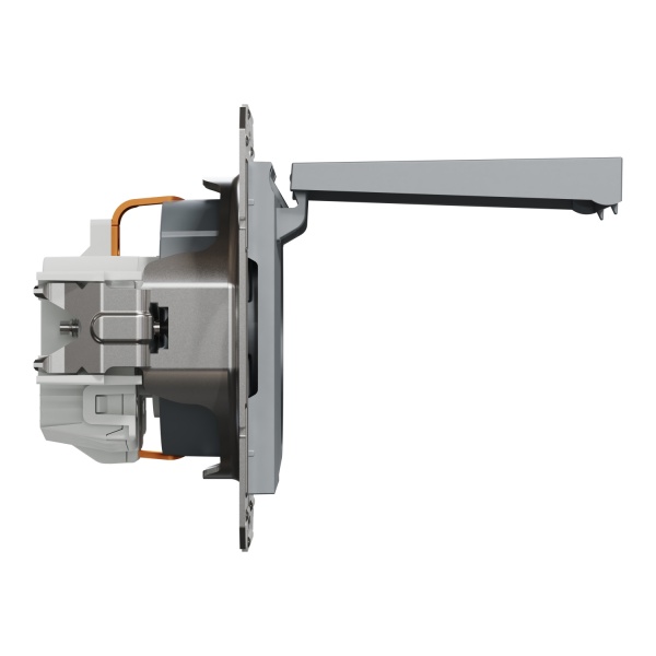 Розетка із заземленням Schneider Electric Asfora IP20 алюміній EPH3100162