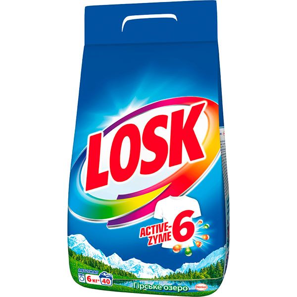 Стиральный порошок для машинной и ручной стирки Losk Горное озеро 6 кг