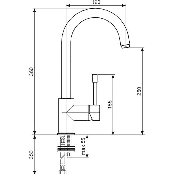 Смеситель для кухни Emmevi Rubinetterie Eden CR71047
