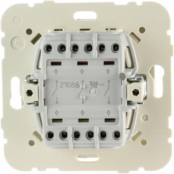 Вимикач триклавішний Efapel Logus без підсвітки 10 А 250В IP20 слонова кістка