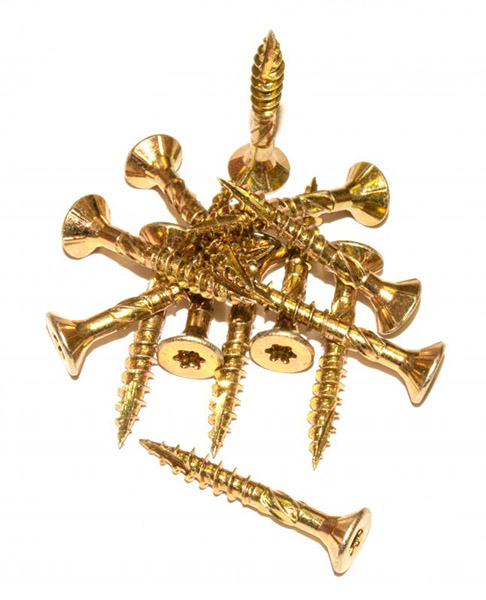 Шуруп конструкційний 5x35 мм жовтий цинк