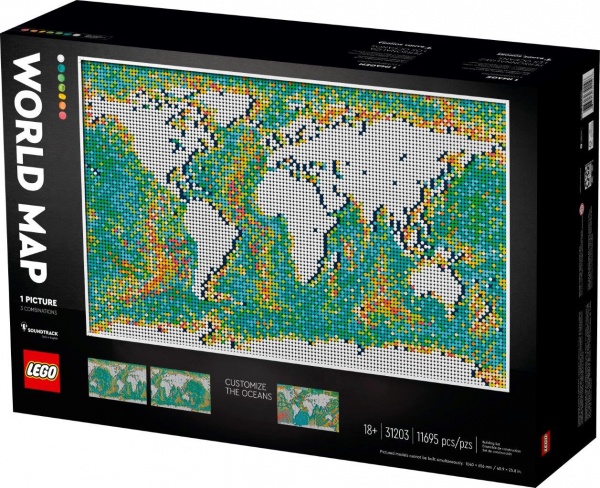 Конструктор LEGO Art Мапа світу 31203