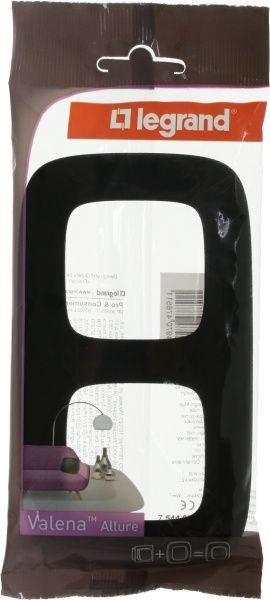 Рамка двомісна Legrand Allure універсальна матовий чорний 754402