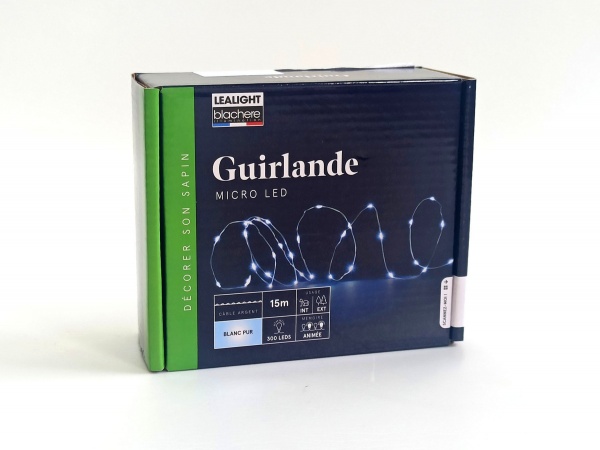 Электрогирлянда линейная Blachere 4,5В светодиодная (LED) 300 ламп 15 м 