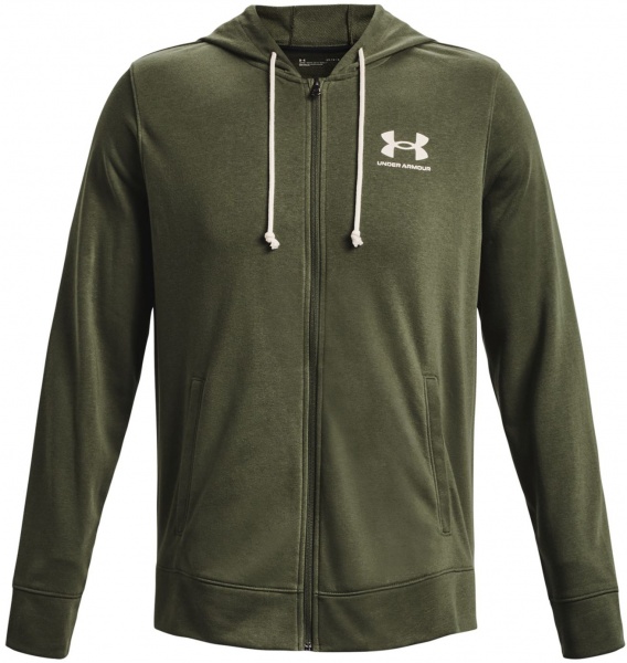 Джемпер Under Armour RIVAL TERRY LC FZ 1370409-390 р. S зеленый