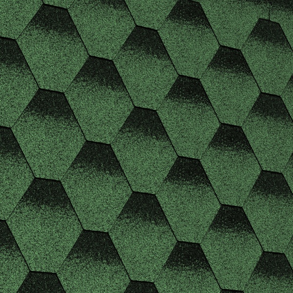 Битумная черепица MATIZOL® RESIDENCE сота зеленый оттененный 3 кв.