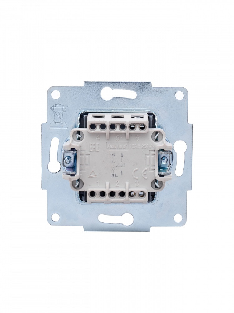 Кнопка дзвінка кнопковий Lezard Vesna без підсвітки білий 742-0288-103