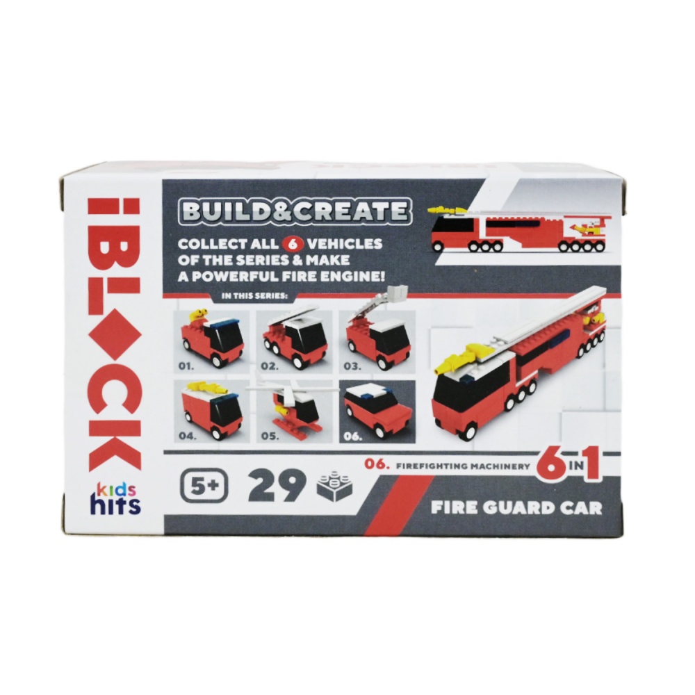 Игрушка-конструктор Iblock Kids hits JUNIOR Пожарная (в ассортименте) KH51/004