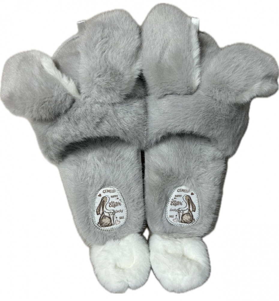 Капці домашні Gemelli Кроленя р.41 сірий