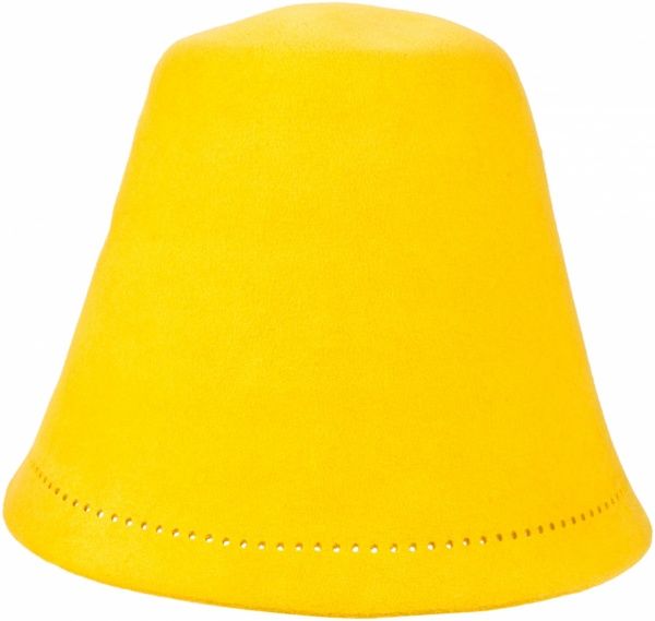 Шапка для сауны HUSST Элит Желтая №3 с кроличьим пухом крашенная