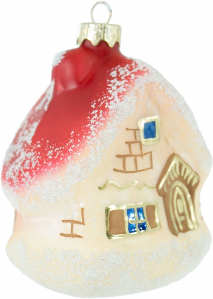 Елочная игрушка Ф-303 Домик 9 см  