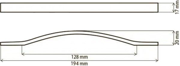 Меблева ручка D-711 G2 128 мм хром DC 72139