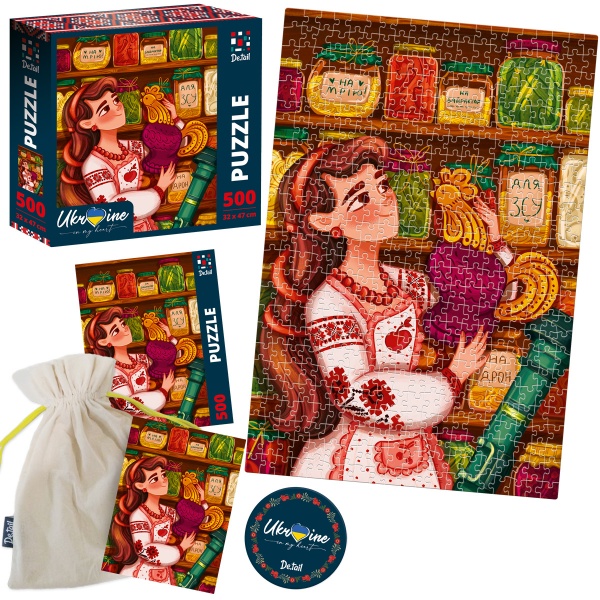 Пазли картонні De.tail Україночка з півником DT500-06