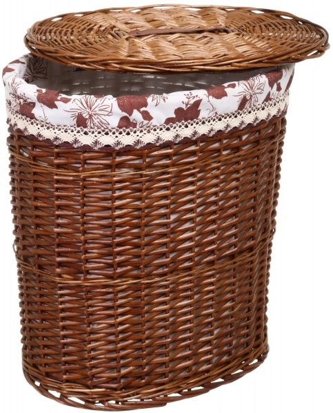 Корзина плетеная с текстилем Tony Bridge Basket 51x37x56 см HQE18-4CD-1 
