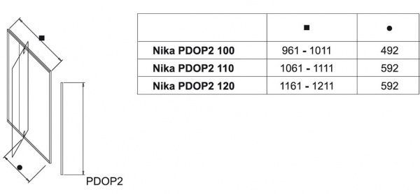 Душевые двери Ravak PDOP2-120 Полир.алюм. TRANSPARENT