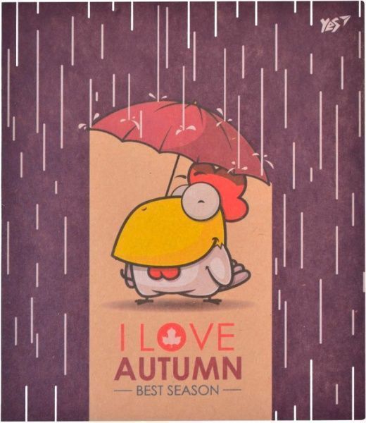 Книга для записей А5/48, СМИК+билила Funny autumm крафт YES