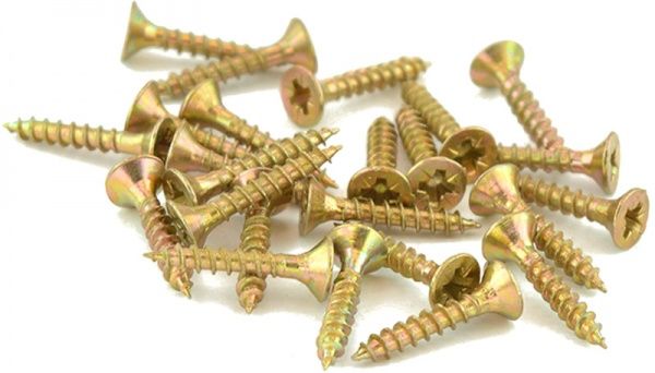 Шуруп универсальный потайная головка ЦЖ 3,5x20 мм желтый цинк вес Expert Fix