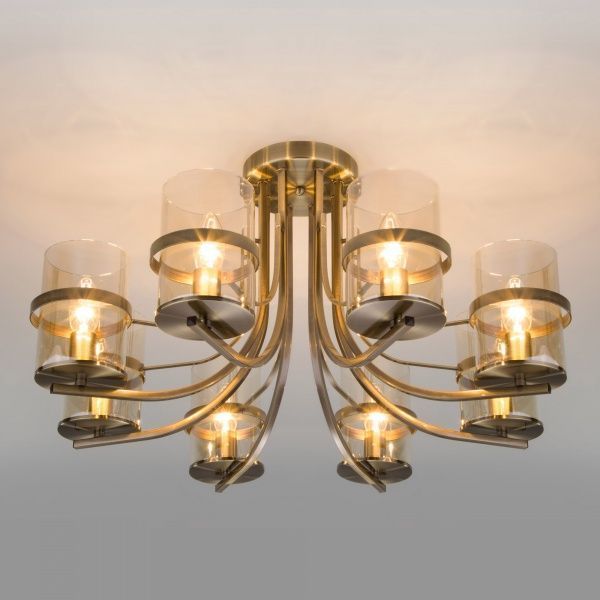 Люстра стельова Strotskis Coppa 60085/8 8x60 Вт E14 антична бронза 