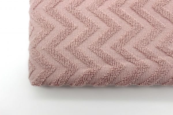 Полотенце Зигзаги Ring 100x150 см пудровый Simi 