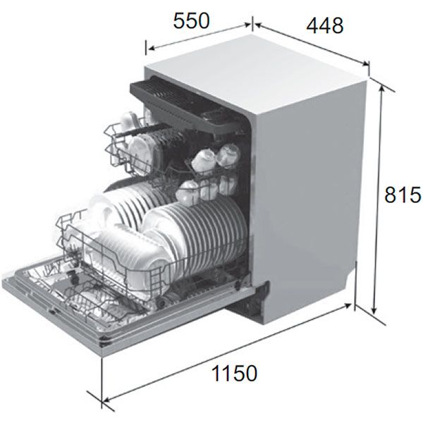 Вбудовувана посудомийна машина Pyramida DWP 4510