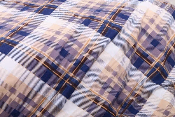 Пододеяльник Клетка синяя (фланель) 160x220 см La Nuit 