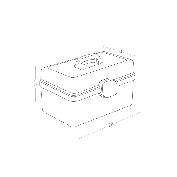 Органайзер для хранения медикаментов MVM PC-16 S WHITE 157x290x160 мм